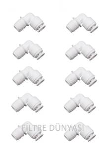 10 ADET Su Arıtma Filtresi ( L ) QUİCK Dirsek 1/4 SOKETLİ