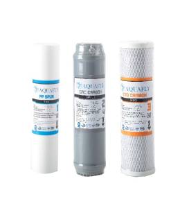 AQUA FLY ÇİFT KARBONLU 3LÜ SU ARITMA FİLTRESİ AÇIK KASA CİHAZ UYUMLU