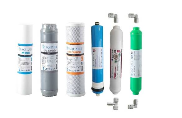 AQUAFLY Su Arıtma Filtresi Çift Karbonlu 6lı Takım Arıtıcı Filtresi ALKALİ 10' AÇIK KASA UYUMLU - 0