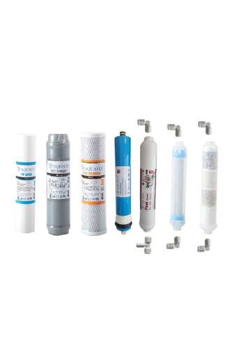 AQUAFLY Su Arıtma Filtresi Çift Karbonlu 7 Filtre 10 AŞAMA Arıtıcı Filtresi YEDEK 10' AÇIK KASA UYUMLU - 0
