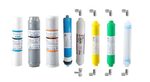 AQUAFLY Su Arıtma Filtresi Çift Karbonlu 8li Takım Arıtıcı Filtresi DETOX YEDEK 10' AÇIK KASA UYUMLU - 0