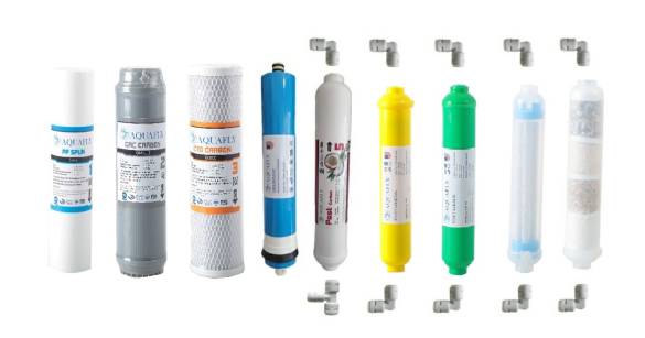 AQUAFLY Su Arıtma Filtresi Çift Karbonlu 9lu Takım Arıtıcı Filtresi YEDEK 10' AÇIK KASA UYUMLU - 0