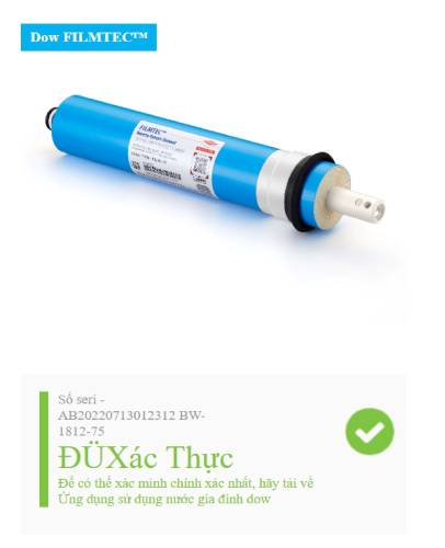 Filmtec Membran DOW %100 USA Filmtec 75 GPD Mebran Su Arıtma Filtresi - 1