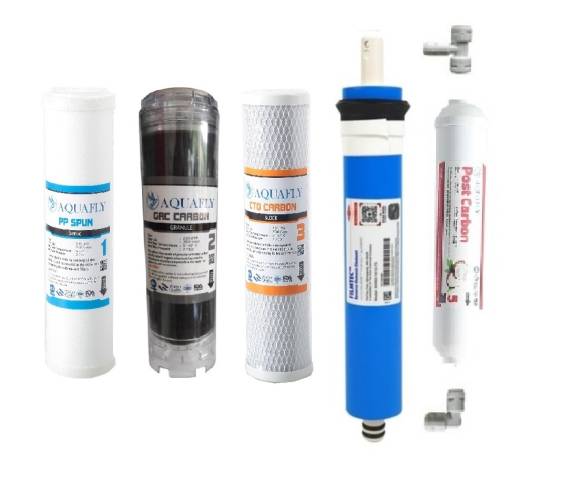 FİLMTEC MEBRANLI SU ARITMA FİLTRESİ 5li SET ÇİFT KARBONLU İHLAS UYUMLU - 0