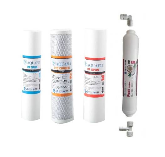 ( MEMBRANSIZ ) AQUA FLY Su Arıtma Filtresi 4lü Takım Arıtıcı Filtresi 10
