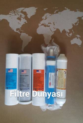 USA Su Arıtma Cihazı Filtresi 5li Set Su Arıtma Filtresi Filmtec Membranlı - 1