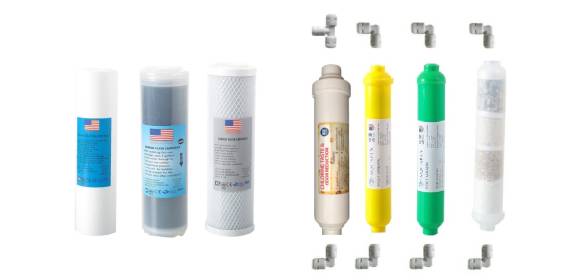 USA Su Arıtma Filtresi ÇİFT KARBONLU 7li Alkalin Mineral Bio Ceramic MEBRANSIZ - 0